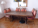 Solid Mexican Pine (Dark) Dining Table and 6 Chairs